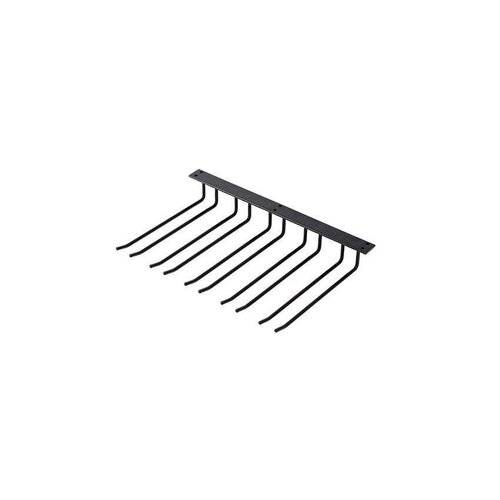  HorecaTraders Schwarzer Glashalter zur Deckenmontage – 300 mm – Für ca. 15 Gläser 
