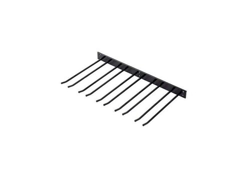  HorecaTraders Porte-verres noir mural - 300 mm - Pour environ 15 verres 