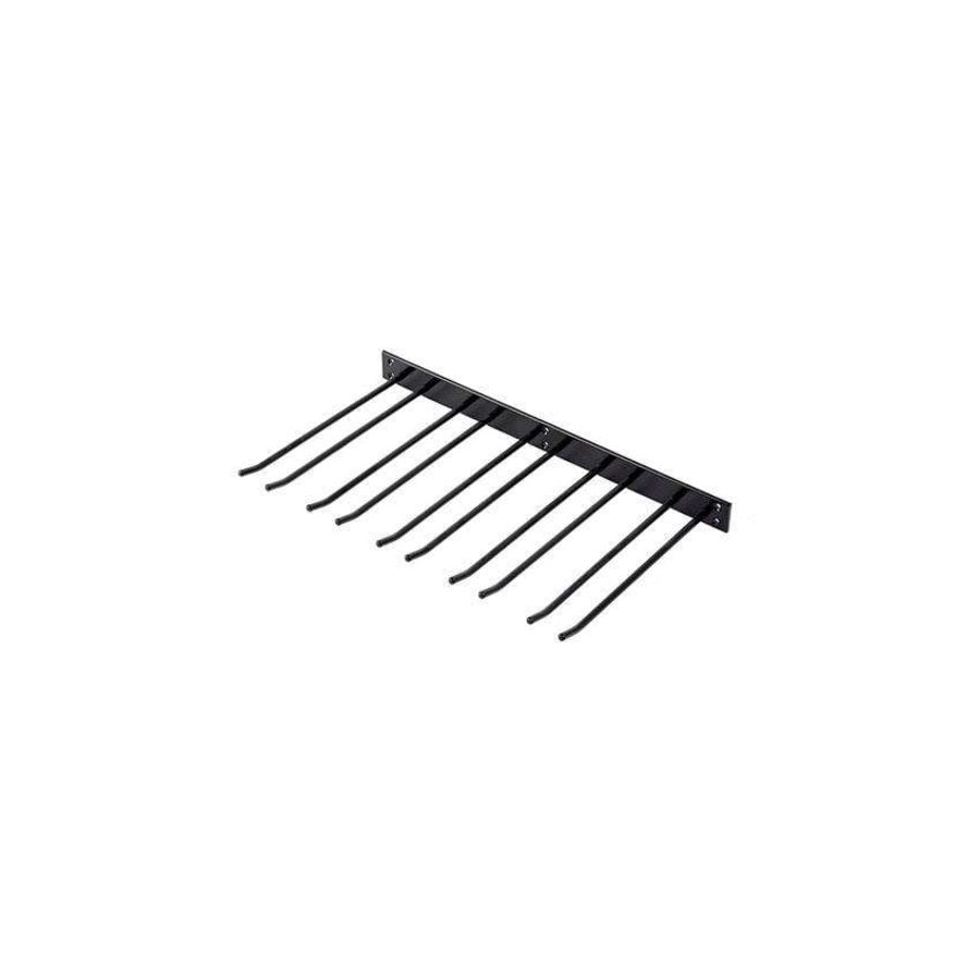 Black Glass Holder for Wall Mounting - 300mm - For approx. 15 Glasses