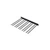 HorecaTraders Black Glass Holder for Wall Mounting - 400mm - For approx. 20 Glasses
