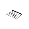 HorecaTraders Porte-verres noir mural - 400 mm - Pour environ 20 verres
