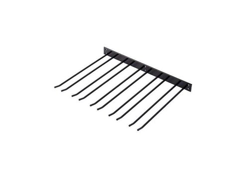  HorecaTraders Black Glass Holder for Wall Mounting - 400mm - For approx. 20 Glasses 