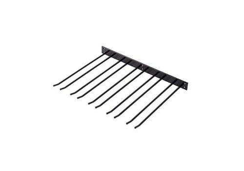  HorecaTraders Porte-verres noir mural - 400 mm - Pour environ 20 verres 