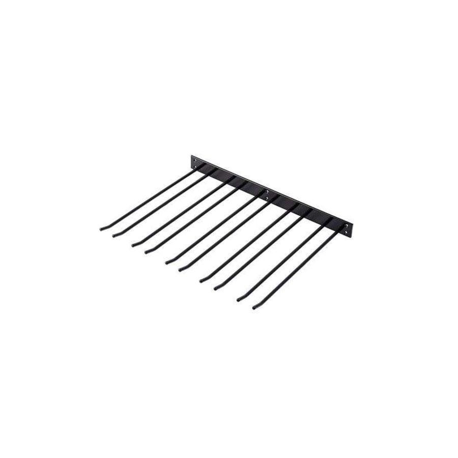 Black Glass Holder for Wall Mounting - 400mm - For approx. 20 Glasses