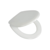 Abattant de toilettes en plastique blanc facile à installer pour les toilettes et les sanitaires des établissements hôteliers