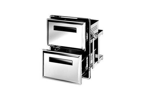 HorecaTraders Ronda AM12 Double Built-in Drawer Series A1 - Stainless Steel - 469x529mm 