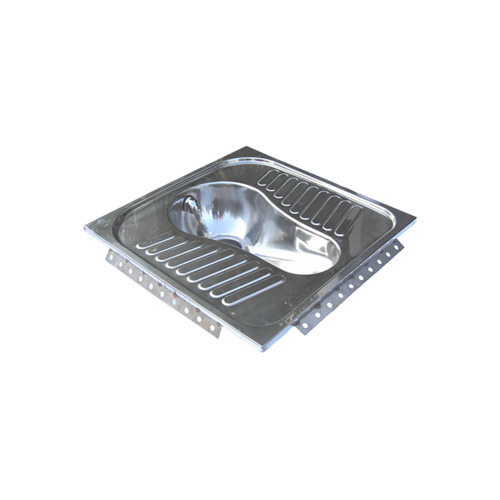  Creativ Stainless Steel Squat Toilet for Hospitality and Public Sanitary Spaces – Built-in Floor Model 