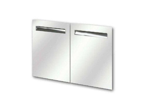  HorecaTraders Ronda AL58 Double Built-in Door Series A5 - Stainless Steel - 702x878x55mm 