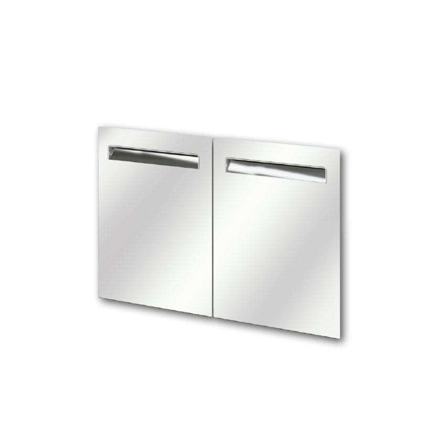 Ronda AL58 Double porte encastrée Série A5 - Acier inoxydable - 702 x 878 x 55 mm