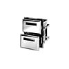 HorecaTraders Ronda AM13C Double Built-in Drawer Series A1 - Stainless Steel - 469x629mm