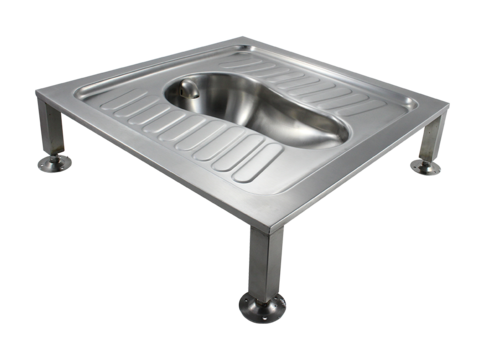  Toilettes turques en acier inoxydable pour l'hôtellerie et les établissements sanitaires publics – Modèle intégré avec alimentation en eau horizontale 