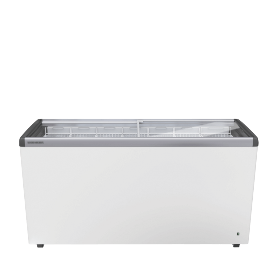 Glacière de 398 L avec couvercles coulissants en verre et éclairage LED