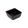 HorecaTraders Square Salad Bowl PMMA Plexi - Black - 205x205x80mm