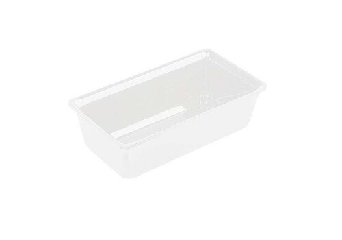  HorecaTraders Saladier rectangulaire en PMMA Plexiglas - Blanc - 1,5 L - 265 x 145 x 85 mm 