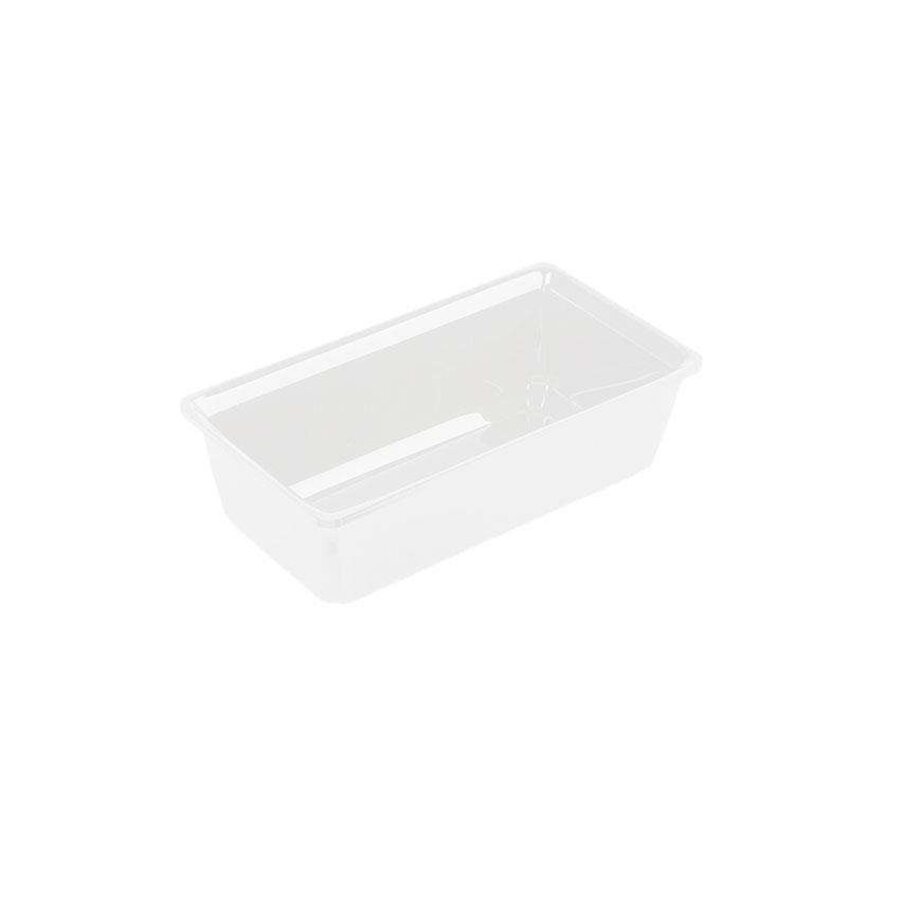 Rechthoekige Saladekom PMMA Plexi - Wit - 1,5L - 265x145x85mm