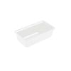 HorecaTraders Rectangular Plastic Plexi Salad Bowl - White - 2L - 240x175x100mm