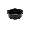 HorecaTraders Ronde Zeshoek Saladekom Kunststof  Plexi - Zwart - 2,5L - 215x215x85mm