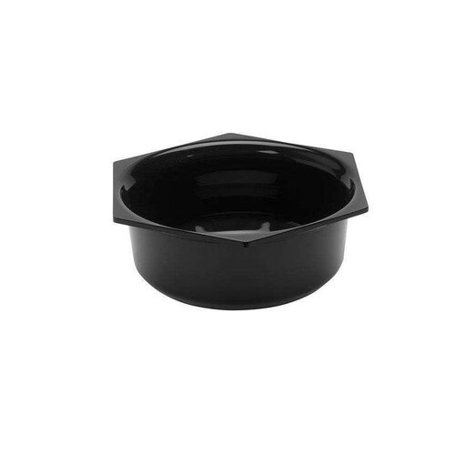  HorecaTraders Runde, sechseckige Salatschüssel aus Plexiglas – Schwarz – 2,5 l – 215 x 215 x 85 mm 