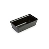 HorecaTraders Rectangular Plastic Plexi Salad Bowl | Black | 1.5L | 265x145x85mm