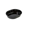 HorecaTraders Plateau de présentation ovale en plastique noir GN 1/2 325 x 265 x 65 mm pour buffet et vitrine réfrigérée