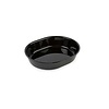 Plateau de présentation ovale GN 1/5 noir 265 x 200 x 65 mm pour vitrines réfrigérées et buffets