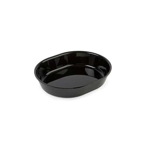  HorecaTraders Oval Presentation Tray | GN 1/5 | Black | PMMA plexiglass | 265x200x65 mm 