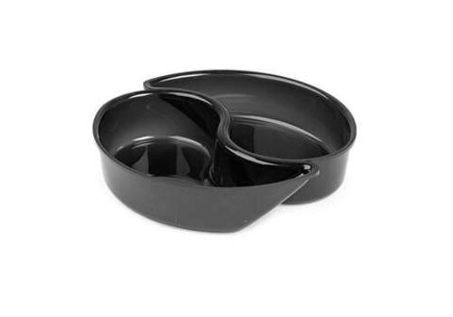  HorecaTraders Yin Yang Kunststoff-Präsentationsschale Ø300x70mm – Luxuriöse Buffet- und Salatschüssel für die Gastronomie 
