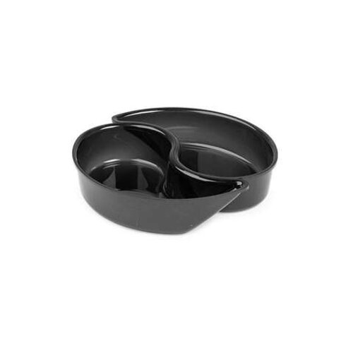  HorecaTraders Yin Yang Kunststoff-Präsentationsschale Ø300x70mm – Luxuriöse Buffet- und Salatschüssel für die Gastronomie 