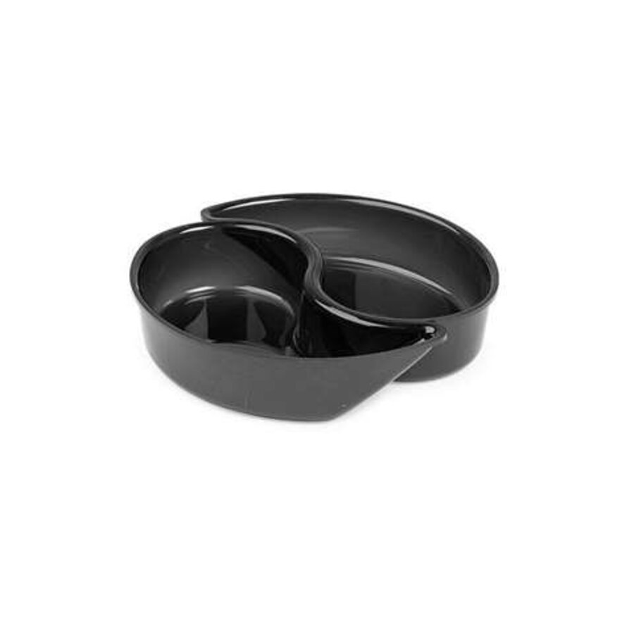 Bol de présentation en plastique Yin Yang Ø300x70mm – Bol de luxe pour buffets et salades destiné au secteur de l'hôtellerie-restauration