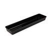 HorecaTraders Rectangular Plastic Presentation Tray Black 560x140x50 mm for Refrigerated Display Cases and Buffet Presentation