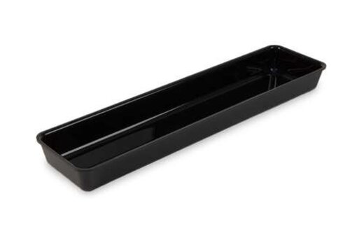  HorecaTraders Plateau de présentation rectangulaire en plastique noir 560 x 140 x 50 mm pour vitrines réfrigérées et buffets 