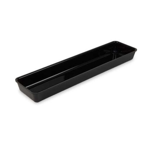 HorecaTraders Rechthoekige Kunststof Presentatieschaal  Zwart 560x140x50 mm voor Koelvitrines en Buffetpresentatie 