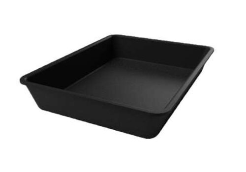  HorecaTraders Plateau de présentation rectangulaire en plastique noir 420 x 280 x 60 mm pour vitrines réfrigérées et buffets 