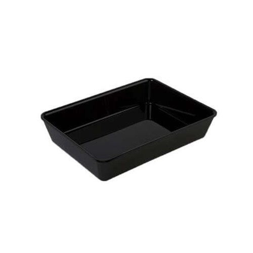  HorecaTraders Rechteckige, schwarze Präsentationsschale aus Kunststoff | PMMA-Plexiglas | 4 l | 325 x 280 x 60 mm 