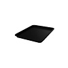 Plateau de présentation rectangulaire en plastique noir 280 x 280 x 20 mm pour vitrines réfrigérées et buffets