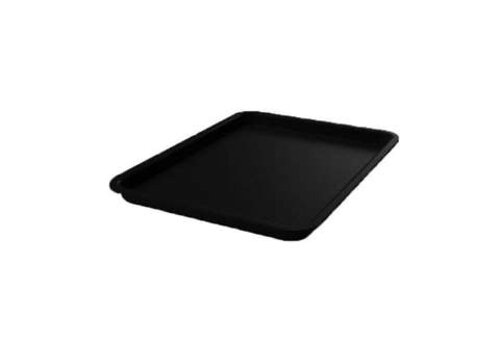  HorecaTraders Plateau de présentation rectangulaire en plastique noir 280 x 280 x 20 mm pour vitrines réfrigérées et buffets 