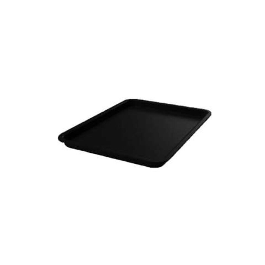 Rechthoekige Zwarte Kunststof Presentatieschaal 280x280x20 mm voor Koelvitrines en Buffetpresentatie