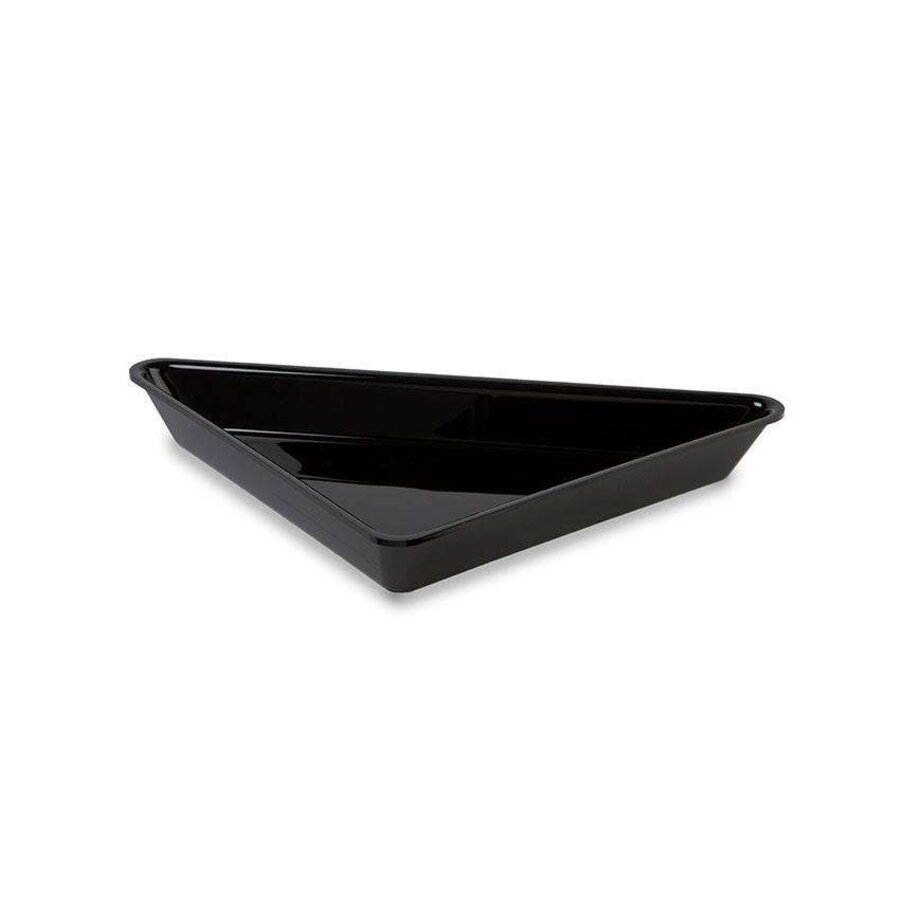 Plateau de présentation triangulaire noir - 270 x 365 x 20 mm