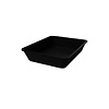 HorecaTraders Rectangular Black Plastic Presentation Tray 280x280x50 mm for Refrigerated Display Cases and Buffet Presentation
