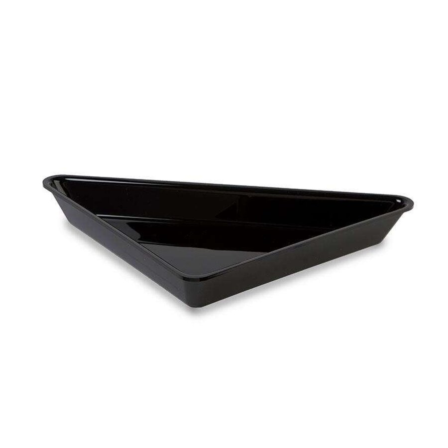 Plateau de présentation triangulaire noir - 0,8 L - 400 x 565 x 20 mm