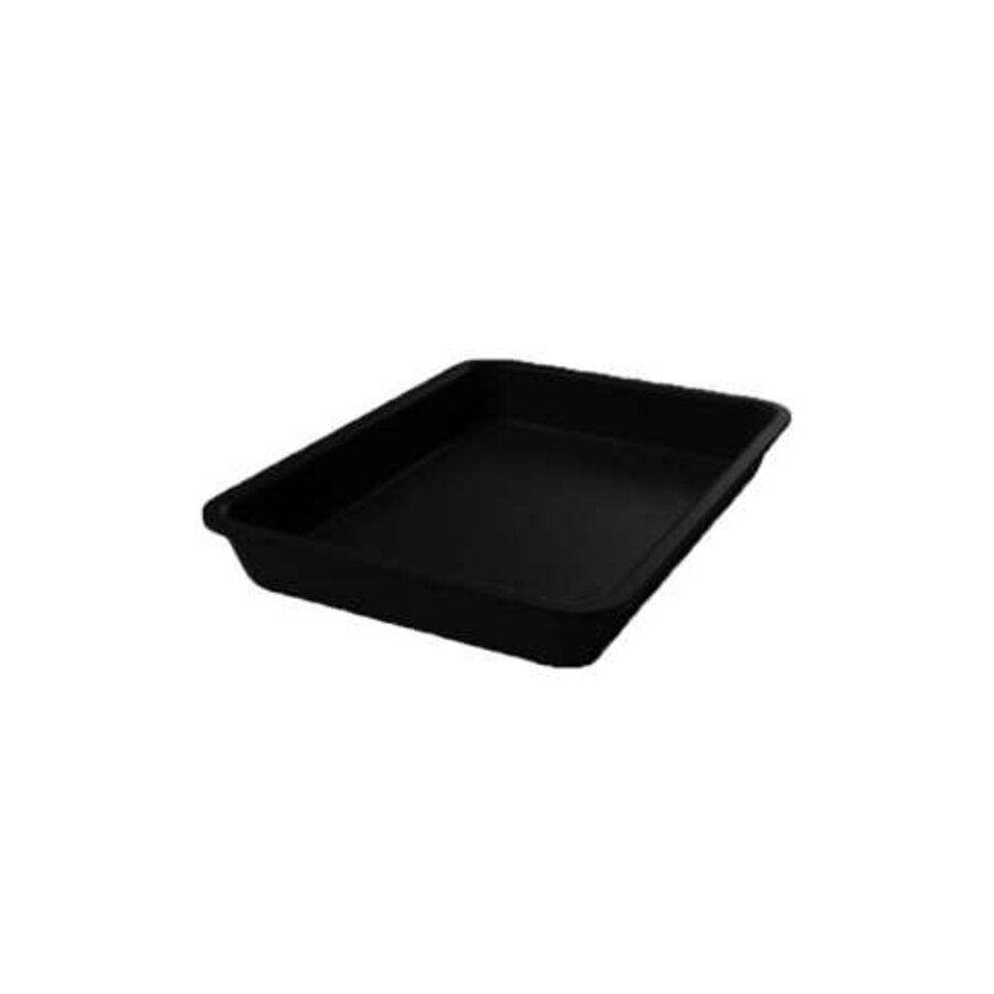 Rectangular Black Plastic Presentation Tray 280x210x50 mm for Refrigerated Display Cases and Buffet Presentation