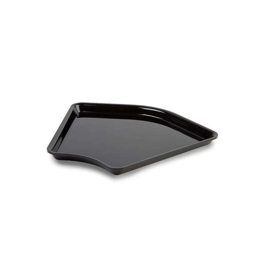 Zwarte Hoekschaal - Afgerond - 280x135°x50mm