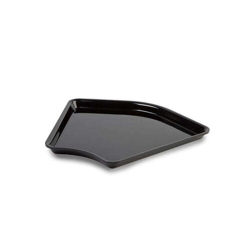  HorecaTraders Zwarte Hoekschaal | Afgerond | PMMA plexi | 0,8L | 280x135°x20mm 