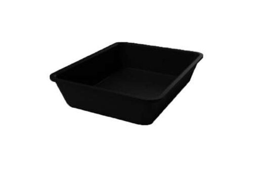  HorecaTraders Plateau de présentation rectangulaire en plastique noir 280 x 210 x 60 mm pour vitrines réfrigérées et buffets 