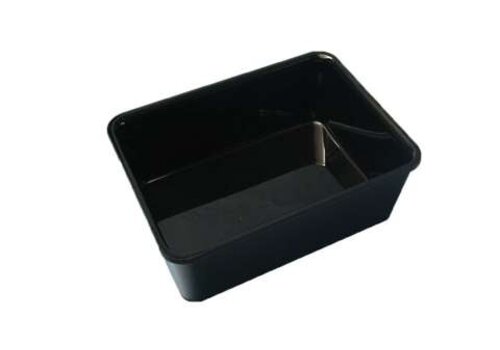  HorecaTraders Plateau de présentation rectangulaire en plastique noir 280 x 210 x 100 mm pour vitrines réfrigérées et buffets 