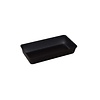 HorecaTraders Schwarzes rechteckiges Präsentationstablett – 0,8 l – 280 x 105 x 50 mm