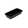 HorecaTraders Rectangular Black Plastic Presentation Tray 280x170x60 mm for Refrigerated Display Cases and Buffet Presentation