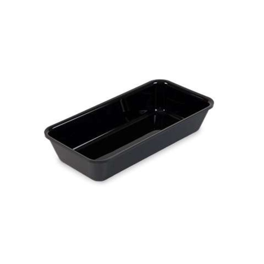 Rectangular Black Plastic Presentation Tray 280x170x60 mm for Refrigerated Display Cases and Buffet Presentation