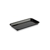 HorecaTraders Rechthoekige Zwarte Kunststof Presentatieschaal 280x140x20 mm voor Koelvitrines en Buffetpresentatie