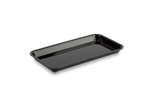  HorecaTraders Plateau de présentation rectangulaire en plastique noir 280 x 140 x 20 mm pour vitrines réfrigérées et buffets 